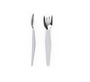 Everyday baby pribor za jelo od nehrdajuceg celika 2kom siva boja